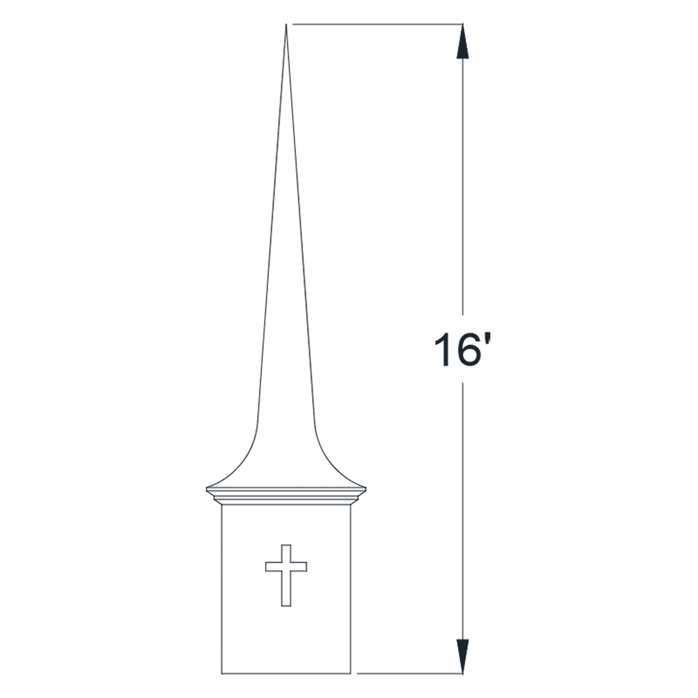 Steeble Steeple 210 CHURCH STEEPLE | FIBERGLASS STEEPLE | STEEPLE|