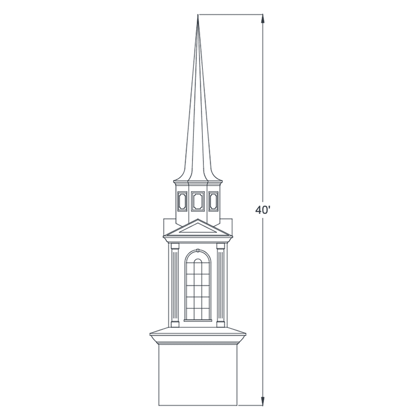 Steeble Steeple 600 CHURCH STEEPLE | FIBERGLASS STEEPLE | STEEPLE|