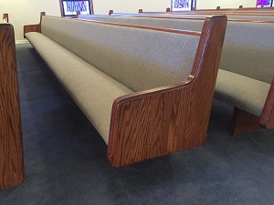 Pew Upholstery at Warner Temple AMEZ Wilmington, NC
